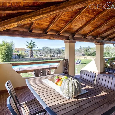 Large Mediterranea In The Heart Of Coral Shore With Swimming Pool Large Garden With Palm Trees