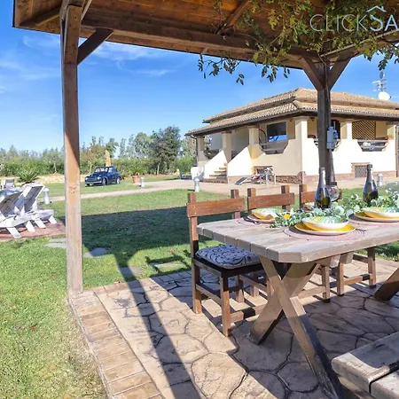 Large Mediterranea In The Heart Of Coral Shore With Swimming Pool Large Garden With Palm Trees